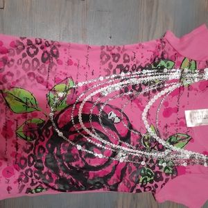 Beautee Pretty Pink Short Sleeve Girl Shirt